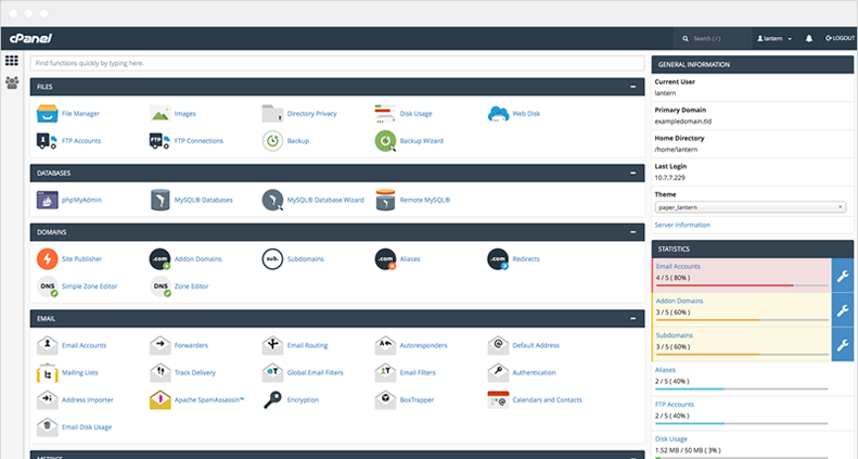 cPanel Site Manager